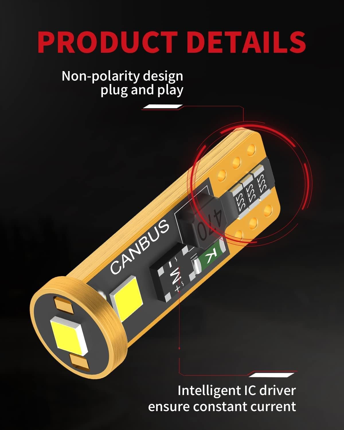 LASFIT 194 LED Bulb 6000K White, T10 168 2825 W5W LED Replacement Light Bulbs, For Dome Map Light, Door Light, Courtesy Light, License Plate Light, Trunk Light, Super Bright (Pack of 10) - Image 7