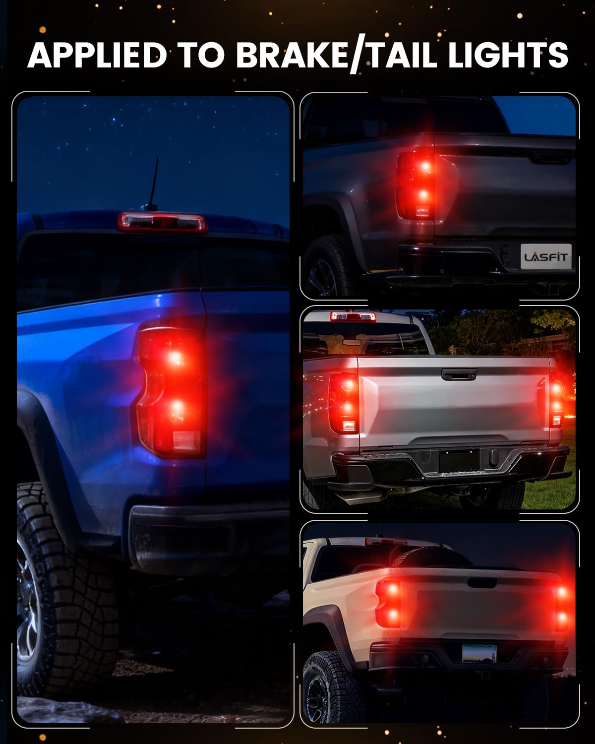 LASFIT 7440 7441 LED Bulbs Red Brake Tail Lights Rear Turn Signal Stop Lightswith Built-in Resistor Anti Hyper Flash Error Free for 2023-2026 Chevrolet Colorado Z71/ZR2/LT, Pack of 2 - Image 8