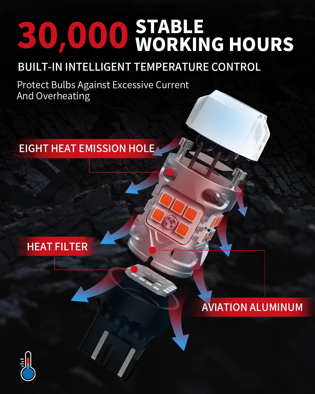 LASFIT 7443CK LED Bulb 7443NA 7444NA with CK Socket CANBUS Anti Hyper Flash LED Turn Signal Light Bulb, Plug & Play, Amber Only(Pack of 2) - Image 6