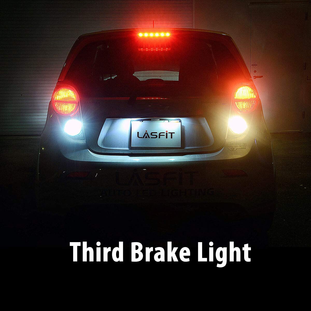 LASFIT 912 921 LED Bulb Reverse Light Backup Light White and Third Brake Bulbs Light Red Combo, T15 W16W Canbus Error Free Light，Non-Polarity, 4 PCS - Image 9