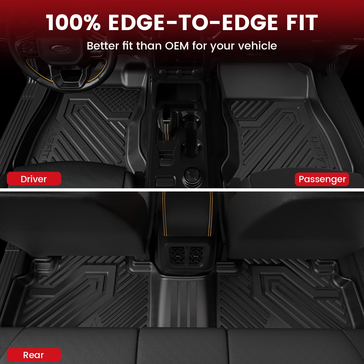 LASFIT Floor Mats & Cargo Mats Fits for Subaru Forester 2019-2024, All Weather TPE Custom Fit Easy Clean Durable Floor Liners for Forester 2019 2020 2021 2022 2023 2024 Car Mats & Trunk Liner, Black - Image 4