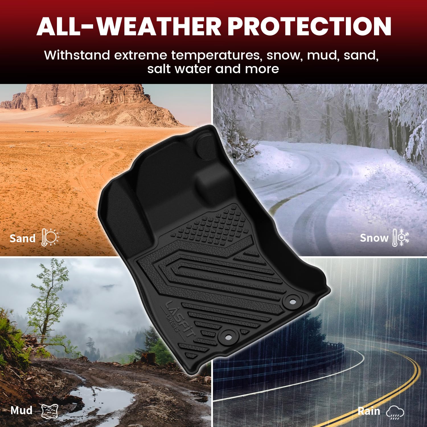 LASFIT Floor Mats & Cargo Mats Fits for Subaru Forester 2019-2024, All Weather TPE Custom Fit Easy Clean Durable Floor Liners for Forester 2019 2020 2021 2022 2023 2024 Car Mats & Trunk Liner, Black - Image 7