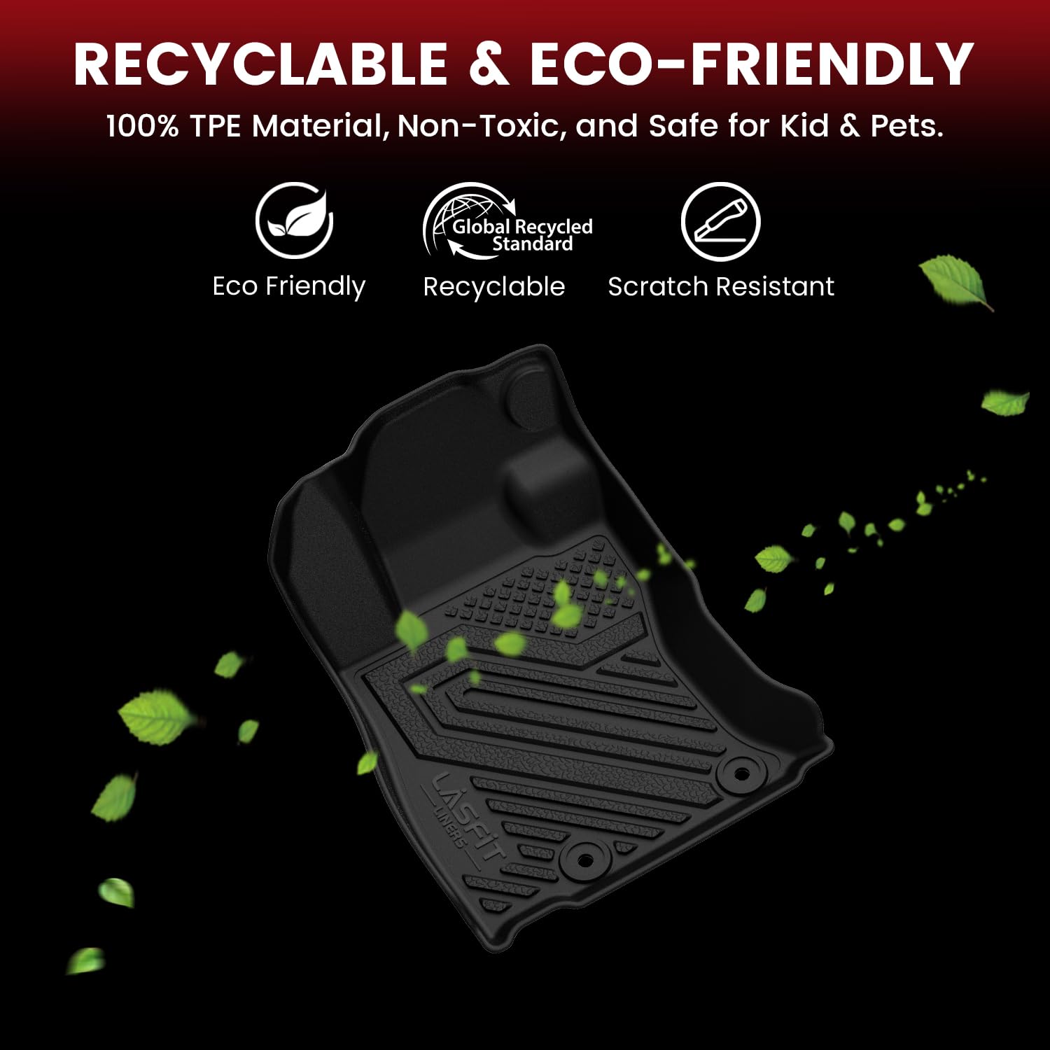 LASFIT Floor Mats & Cargo Mats Fits for Subaru Forester 2019-2024, All Weather TPE Custom Fit Easy Clean Durable Floor Liners for Forester 2019 2020 2021 2022 2023 2024 Car Mats & Trunk Liner, Black - Image 8