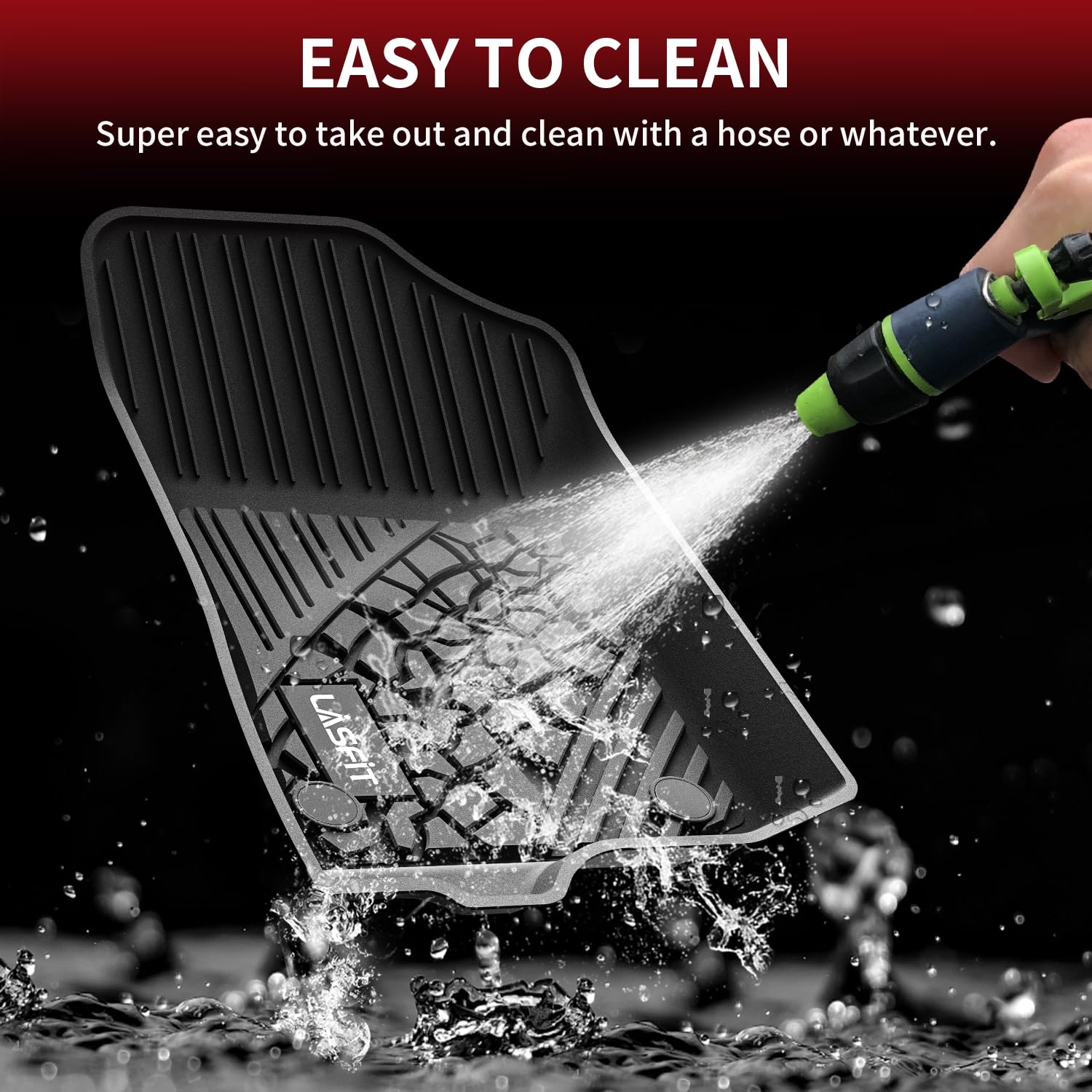 LASFIT Floor Mats & Trunk Mat for Jeep Wrangler JL 2018-2025 2026 4 Door Cargo Without SUBWOOFER (Not for JK/Not PHEV/Not 2-Door), All Weather TPE Custom Cargo Mat Fit for Flat Load Floor Gas Type - Image 6