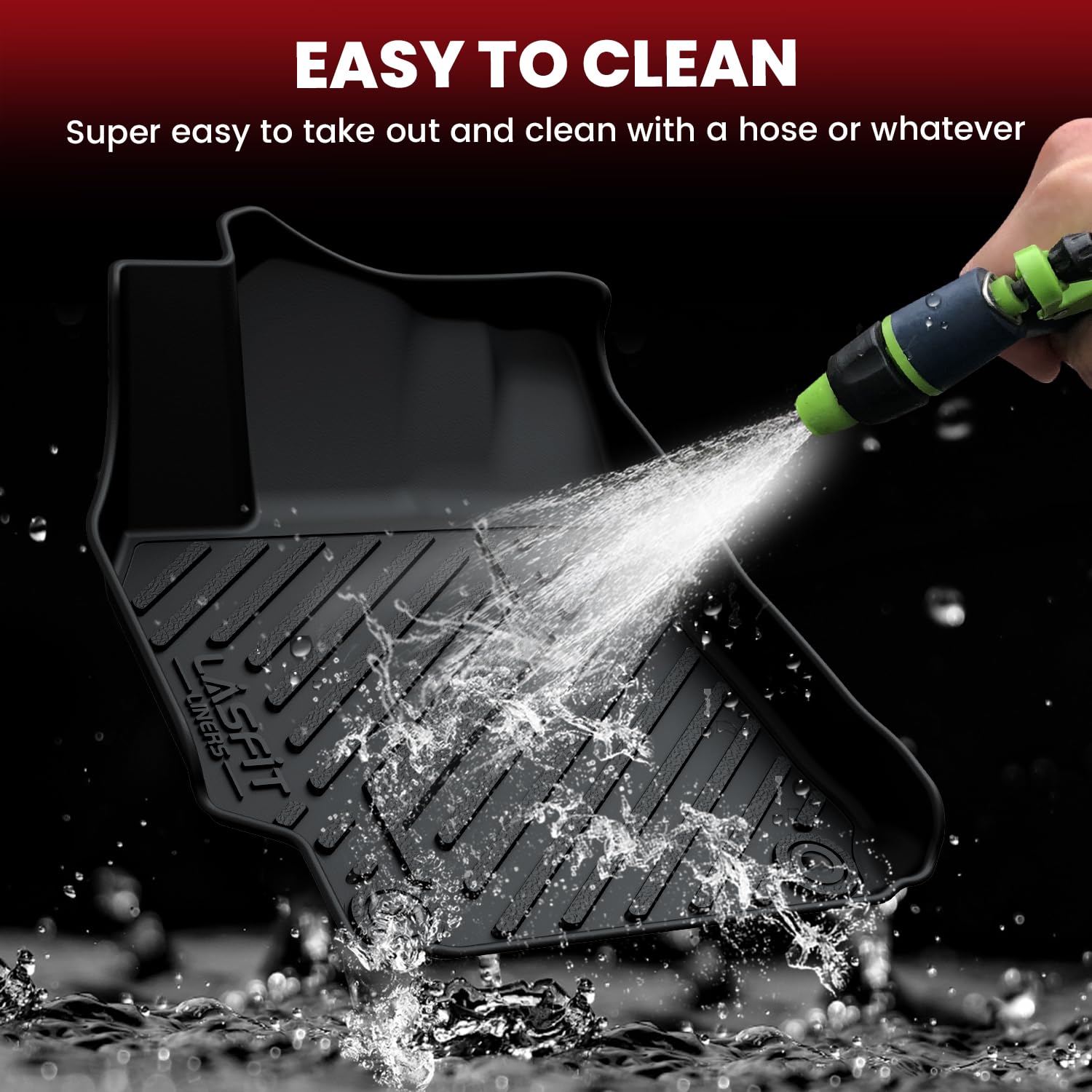 LASFIT Floor Mats for Toyota Camry 2015-2017 (Not Fit Hybrid) LE/SE/XLE/XSE, Custom Fit TPE All Weather Floor Liners for 2017 2016 2015 camry1st & 2nd Row Car Mats, Black - Image 6