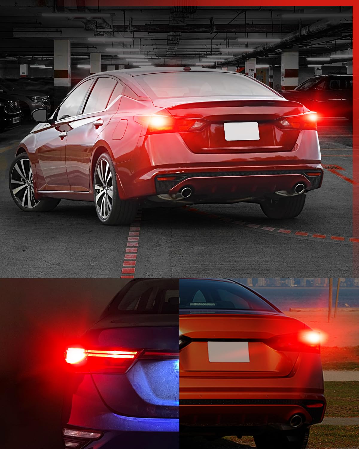 LASFIT L2 7440 7443 LED Bulbs Red Brake Light Bulb Tail Lights, Super Bright T20 7441 7444 W21W Bulb Replacement for Taillights Stop Lights, only for Standard Socket, 2pcs - Image 8