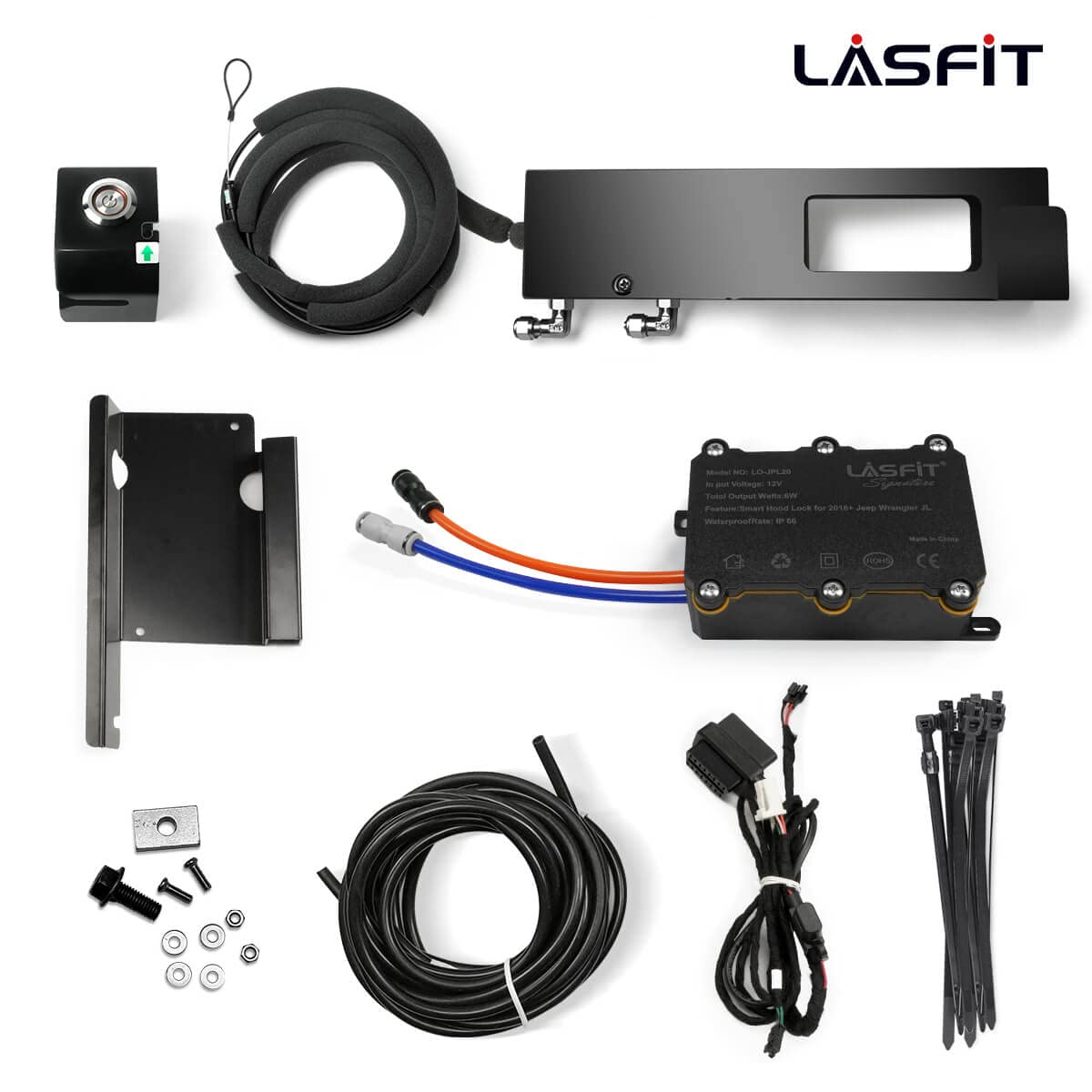 LASFIT Stealth Hood Lock for Wrangler JL/JLU Gladiator JT 2018-2023 Anti Theft Remote Control Hood Latch Locking Automatic - Image 9