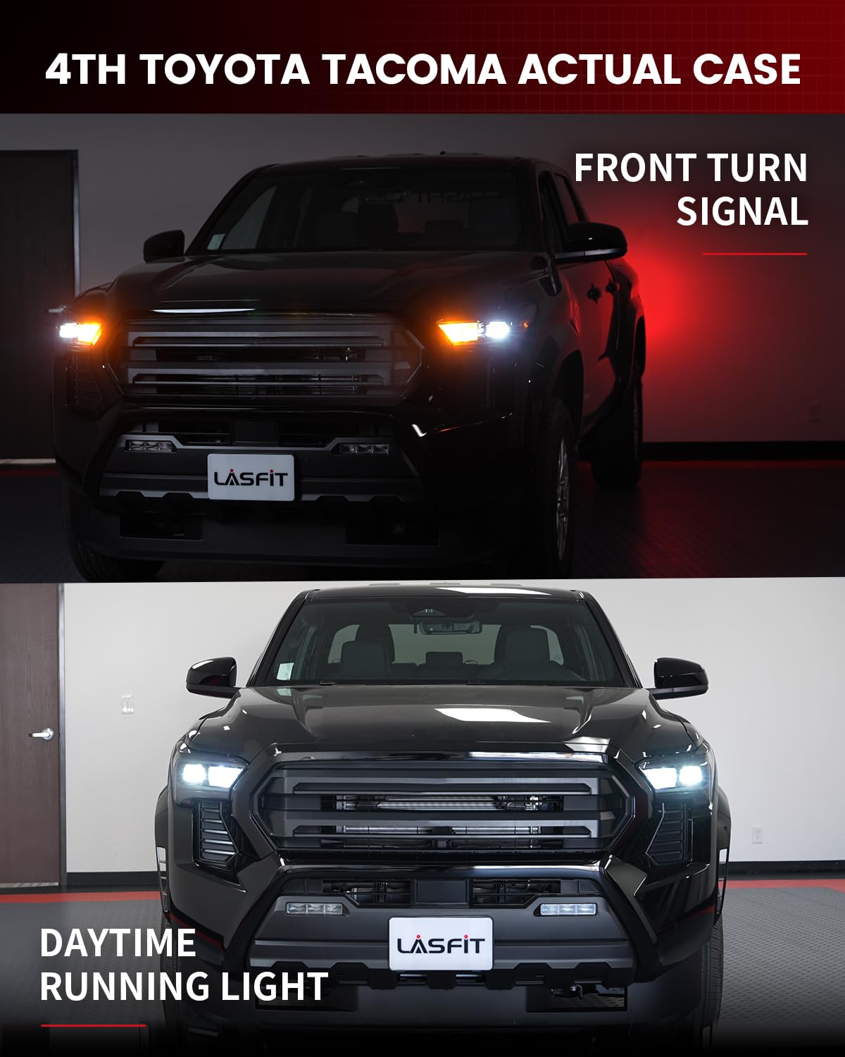 LASFIT Switchback LED Bulb for Toyota Tacoma 4TH Gen 2024-2025 T3 7443 7444na Front Turn Signal Parking Light Built in Resistor 100% Error Free White Amber (2pcs) - Image 7