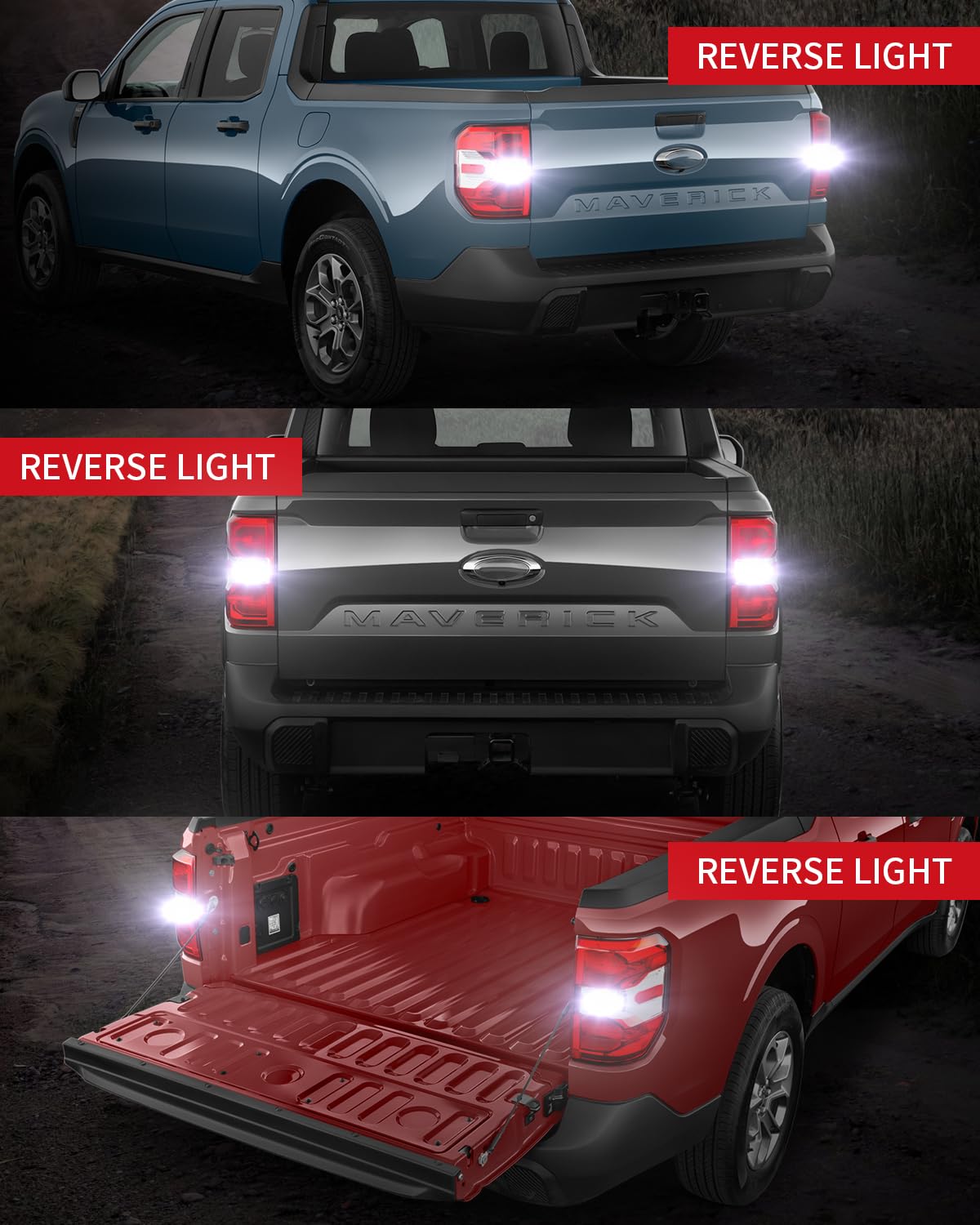 LASFIT T3 WT21W LED Bulb Backup Reverse Light WT21 WT21W/7W Canbus Error Free for 2022 2023 2024 Ford Maverick XL XLT Lariat Accessories, 2021 2022 F150 F250 F350 Xenon White Anti Hyper Flash (2pcs) - Image 5