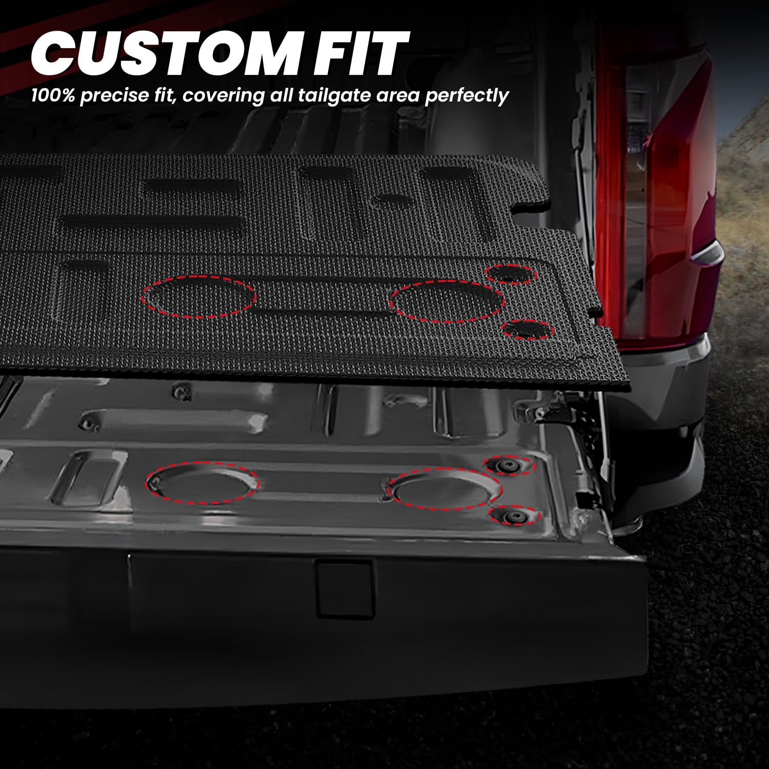 LASFIT Tailgate Mat for Ford F-150(Not for Work Surface or Pro Access Tailgate) 2021-2026 F150 Standard Tailgate Truck Liner All Weather Protector TPE Durable Tailgate Cover - Image 4