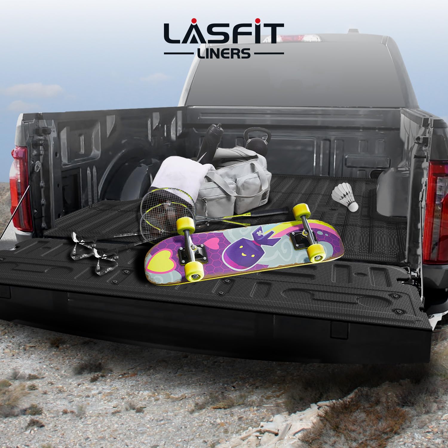 LASFIT Tailgate Mat for Ford F-150(Not for Work Surface or Pro Access Tailgate) 2021-2026 F150 Standard Tailgate Truck Liner All Weather Protector TPE Durable Tailgate Cover - Image 7