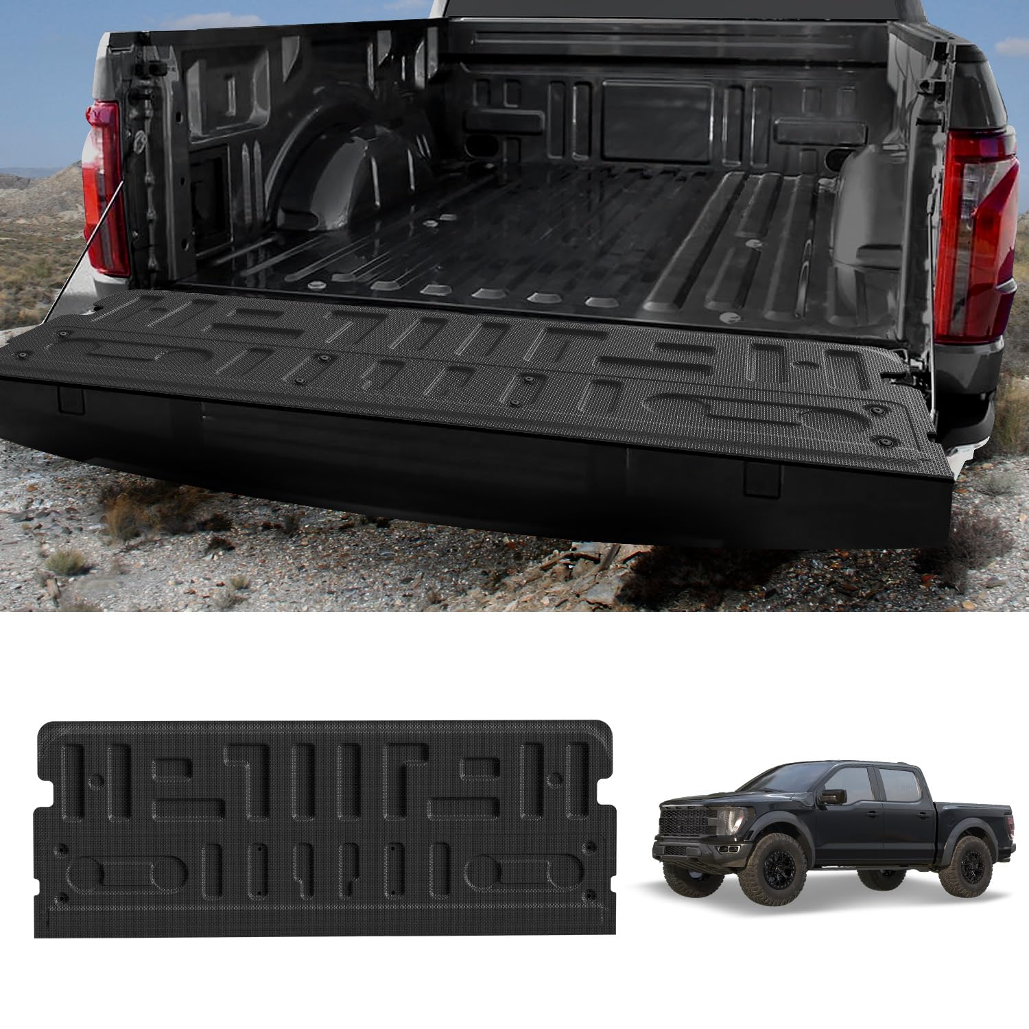 LASFIT Tailgate Mat for Ford F-150(Not for Work Surface or Pro Access Tailgate) 2021-2026 F150 Standard Tailgate Truck Liner All Weather Protector TPE Durable Tailgate Cover - Image 9