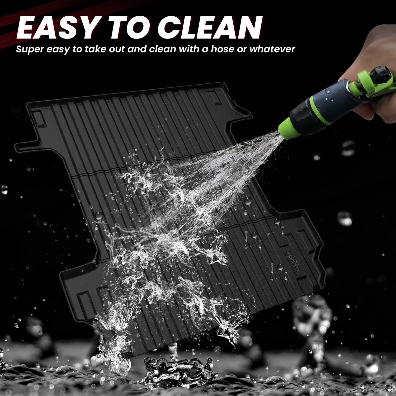 LASFIT Truck Bed Mat 2019-2026 for Chevrolet Chevy Silverado 1500 | GMC Sierra 1500 (Only Fit 5.8FT Bed), Bed Liner for Chevy Silverado GMC Sierra 1500, Not Fit Optional CarbonPro Bed - Image 8