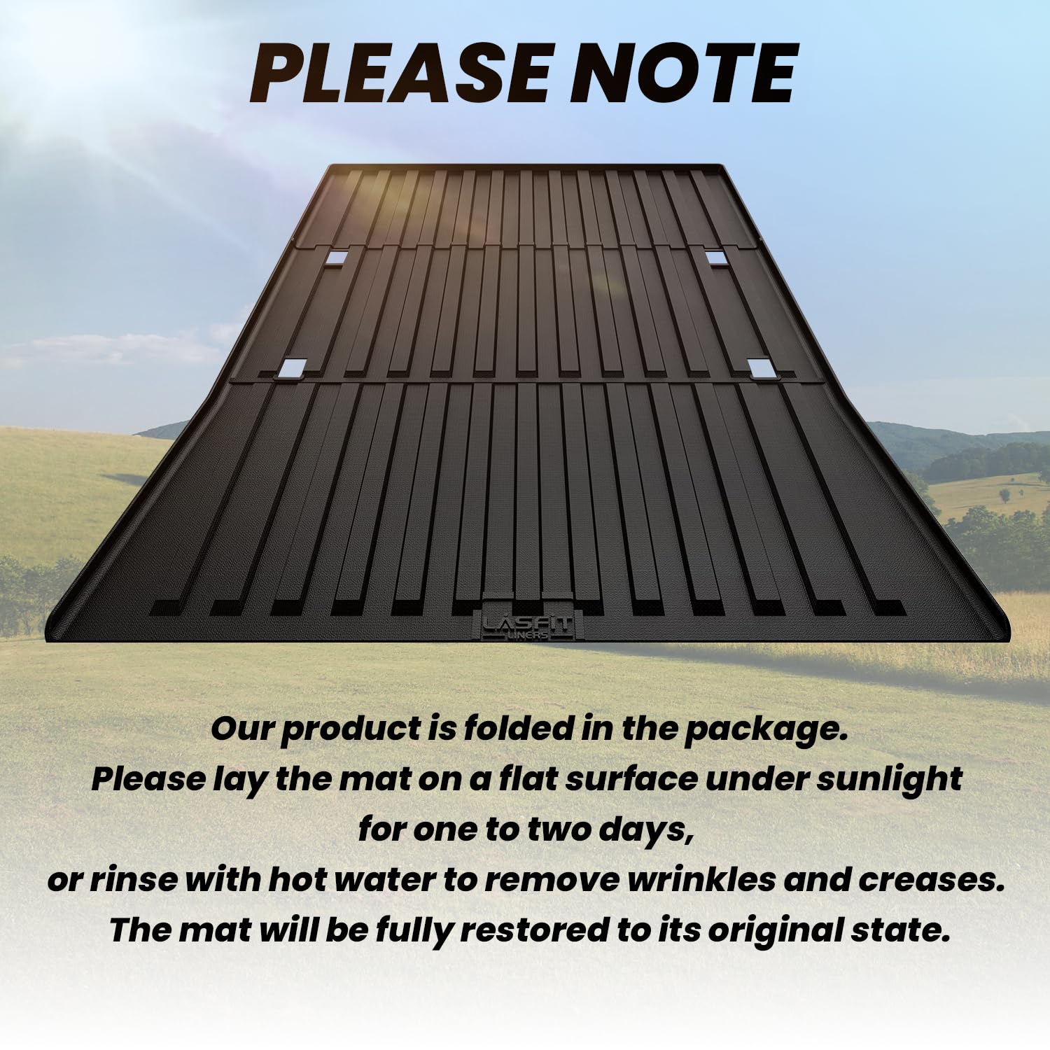 LASFIT Truck Bed Mat for Tesla Cybertruck 2023-2026 6FT Bed Liner Car Accessories, Custom Fit TPE All Weather Pickup Cargo Liner Frunk Rear Sub Trunk Mat Set 3PCS - Image 8