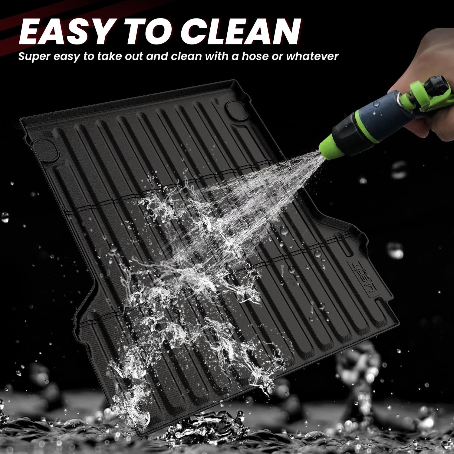 LASFIT Truck Bed & Tailgate Mat for Ford Maverick 2026 2025 2024 2023 2022 Hybrid & Gasoline Custom Fit TPE All Weather Truck Bed & Tailgate Liner (Not fit with Drop-in Liner), 2pcs Black - Image 7