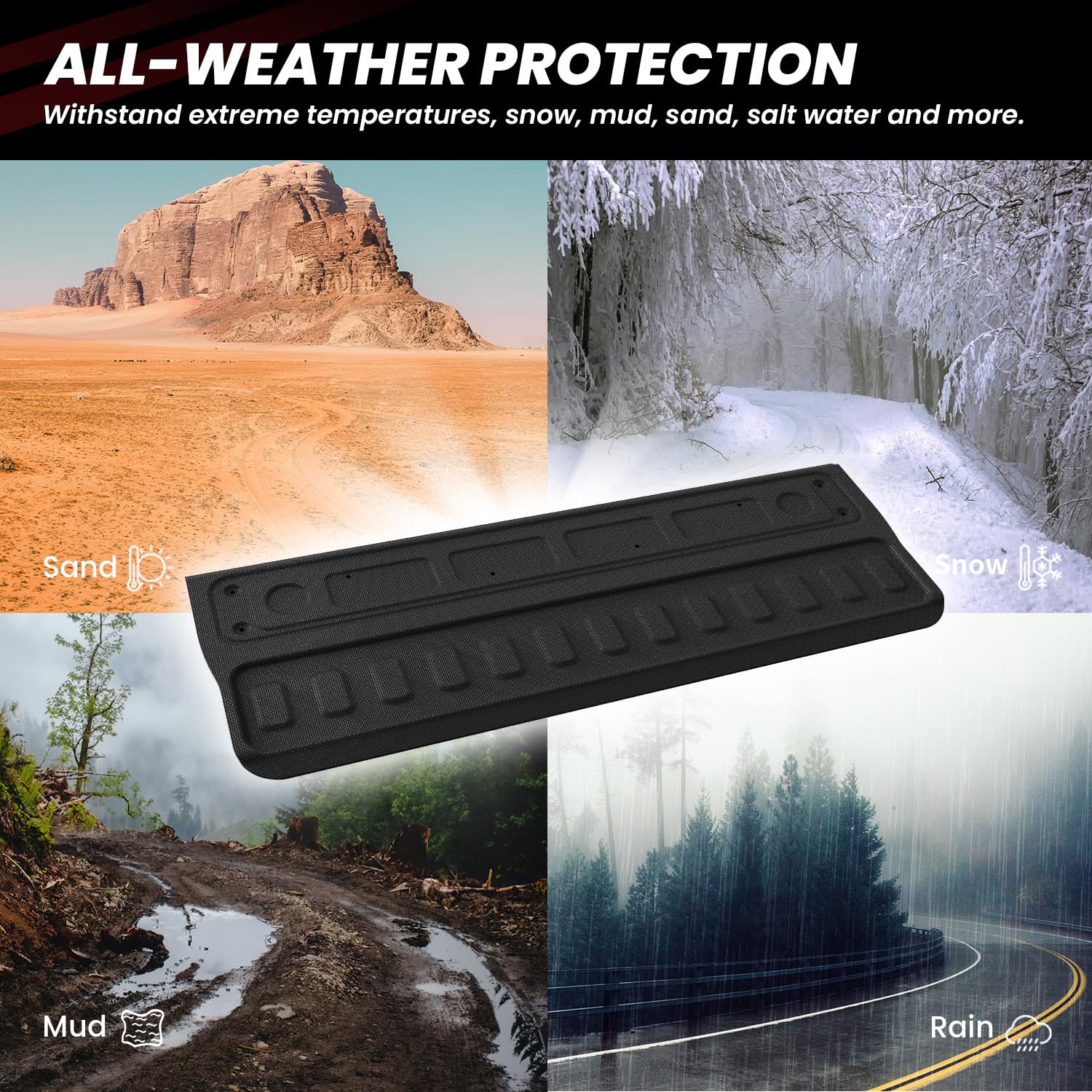 LASFIT Truck Tailgate Mat 2020-2026 for Chevrolet Chevy Silverado & GMC Sierra 2500HD/3500HD (Not Fit MultiPro Tailgate/Power Tailgate), All Weather TPE Tailgate Protector for Chevrolet Accessories - Image 6
